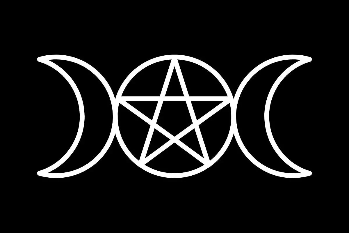 Pentagram With Two Crescent Moons Triple Goddess Moon Meaning A Quick Guide Ancestor Altars