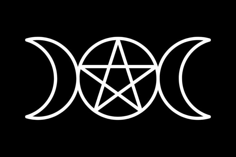 Pentagram with Two Crescent Moons (Triple Goddess Moon) Meaning: A ...